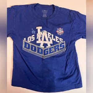 MLB Los Angles Blue Graphic Crew Neck Basketball T-shirt Kids Size